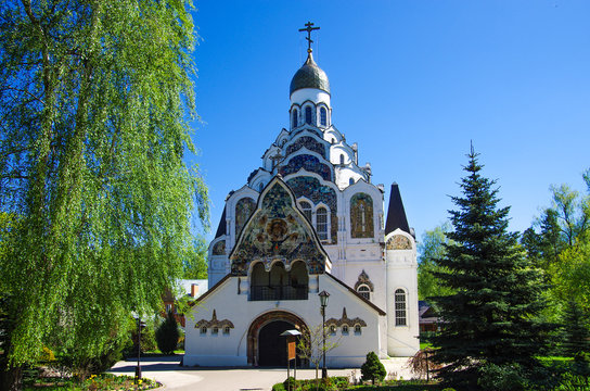 PUSHKINO, RUSSIA-May, 2018: Church of the Saviour Icon in Klyazma, Moscow region