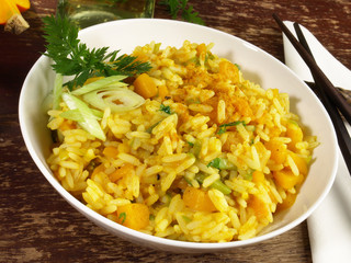 Curryreis  mit Gemüse