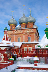 KOSTROMA, RUSSIA - February, 2018: View of the Resurrection Church on the Debra
