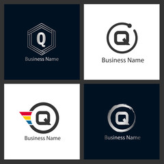 Letter Q Logo Set Design
