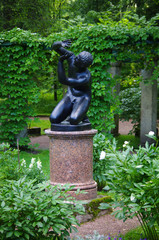 LOMONOSOV, ST. PETERSBURG, RUSSIA - August, 2017: Oranienbaum Palace and Park Ensemble. Sculpture...
