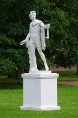 LOMONOSOV, ST. PETERSBURG, RUSSIA - August, 2017: Oranienbaum Palace and Park Ensemble. Sculpture...