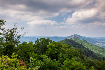 South Palatinate Forest Landscape and Castle Trifels Germany