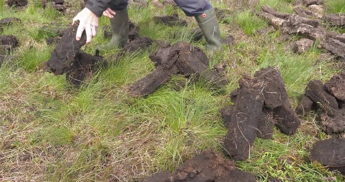 Peatland, bogland, Peat, drainage, coal, decompose, County Mayo. Turf, cut, blocks, spade, aroma, burning, artificial, fires, smell, peat, fire, farm, plough, rally, bog, Ireland, irish, Donegal, summ