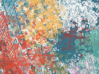 Abstract painting on canvas. Hand made art. Colorful texture. Modern artwork. Strokes of fat paint. Brushstrokes. Contemporary art. Artistic background image.