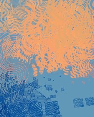 Abstract painting on canvas. Hand made art. Colorful texture. Modern artwork. Strokes of fat paint. Brushstrokes. Contemporary art. Artistic background image.