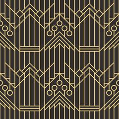 Nahtloses Muster des abstrakten Art-Deco 06