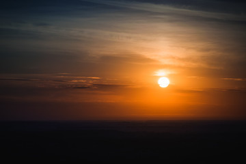 sunset / sunrise with dark ground