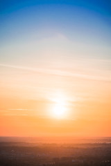 sunset / sunrise over the city