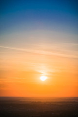 sunset / sunrise over the city