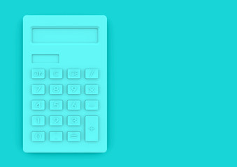 Minimalist calculator concept for business finance and education