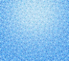 Colorful blue checkered background, stock vector illustration