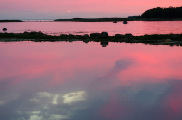 Sunset on the Solovetsky Islands, Russia