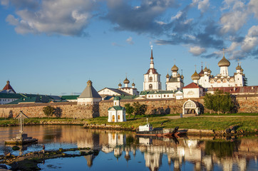 SOLOVKI, REPUBLIC OF KARELIA, RUSSIA - August, 2017: Solovki Monastery at summer day