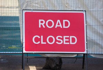 road closed sign
