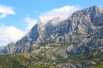 Fototapeta na wymiar Biokovo mountains near the Makarska Riviera