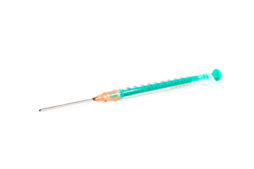Fototapeta premium Small syringe isolated on white background