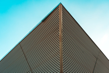 futuristic corner architecture with darken lines