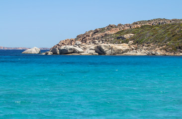 Fototapeta na wymiar La marmellata beach on Sardinia Island, Italy