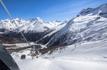 The Funifor ropeway lift in Saas-Fee, Switzerland