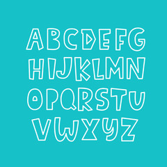 Trendy Alphabet. ABC Hand Lettering