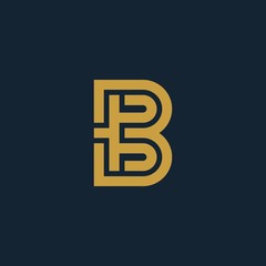 Initial letter B logo design vector.