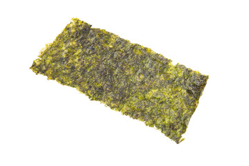 Crispy Nori Seaweed on white background.