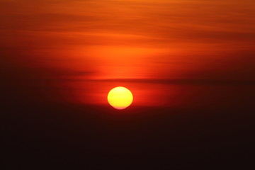 sunrise in the sky view