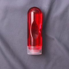 an intimate lubrication against the background of a sheet from above. Intimate gel, comfortable sex.