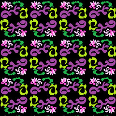 Mixed  pattern.  Black  abstract background | colorful graphic illustration | intersecting stripes texture for fabric garment backdrop web theme template wallpaper digital painting or concept design