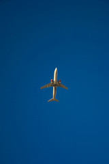 take off, cruising or landing of some airline aircraift in air, nearby airport, huge and safe option of transport, safest traveling