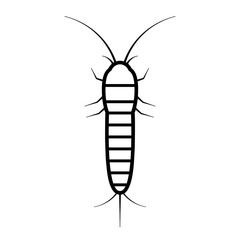 Silverfish vector icon