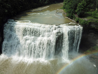 Waterfall aerial view