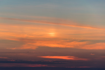 sunset / sunrise over the city