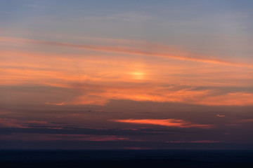 sunset / sunrise over the city