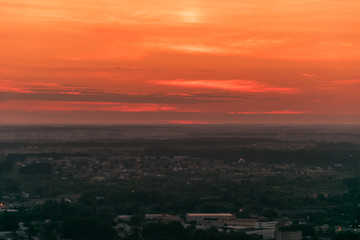 Fototapeta na wymiar sunset / sunrise over the city