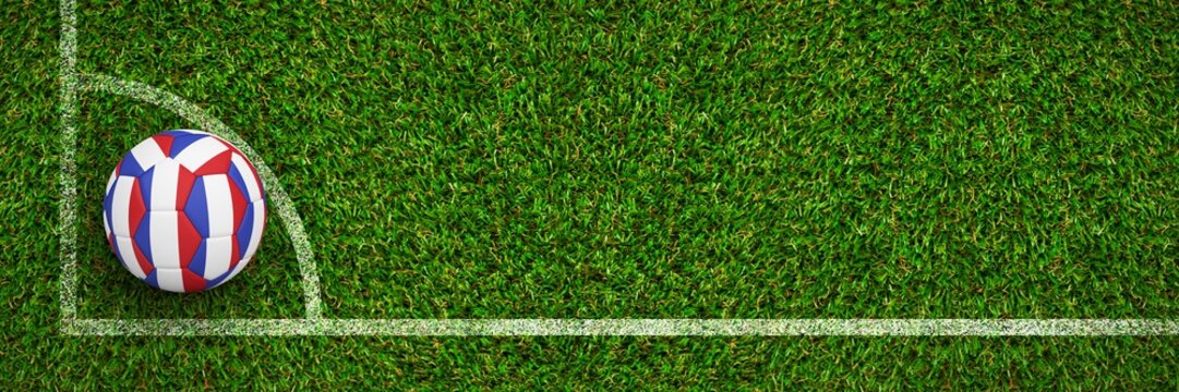 Composite image of football in french colours