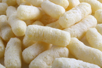 corn sticks on white background