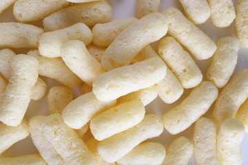 corn sticks on white background