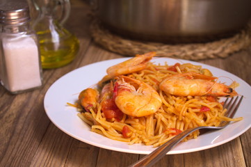 Fideua, famous Valencian dish