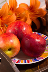 Still life with nectarine