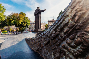 Monument to Taras Shevchenko in Lviv