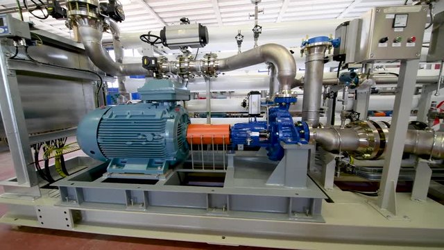 Industrial plant for water purification