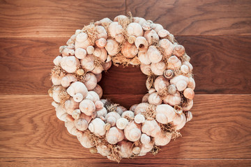 Home Made Dried Snails Crown Hanging Decoration.