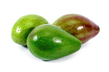 Heap of avocado isolated on white background