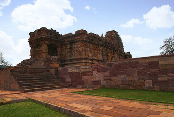 Fototapeta premium The Papanatha temple, Pattadakal temple complex, Pattadakal, Karnataka. View from northeast.