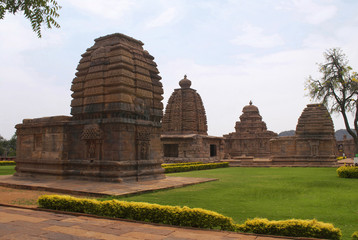 Fototapeta na wymiar View of Pattadakal temple complex, Pattadakal, Karnataka, India