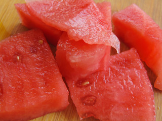 Watermelon pieces.