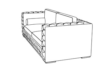 sketch of couch vector
