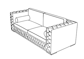 sketch of couch vector
